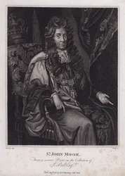 Sir John Moore, político inglés, MP y Alcalde de Londres (grabado)