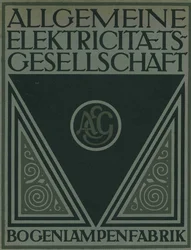 Página de título de un folleto de productos AEG