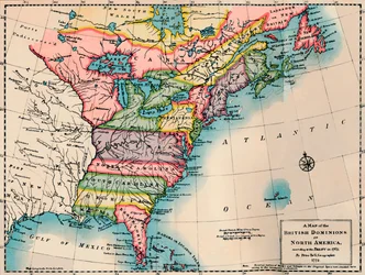 Mapa de los Dominios Británicos de América del Norte, 1772, 1904