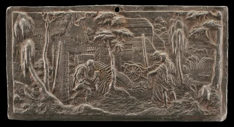 Abraham dando la bienvenida a los tres ángeles