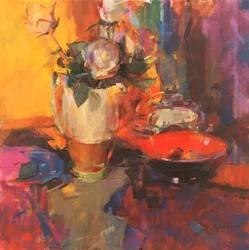Mesa de rosas de Clarice Cliff
