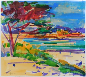 Duna alta, Carmel-by-the-Sea, 2022 (acuarela)