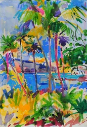 Maui Aloha, 2023 (acuarela)