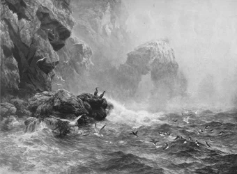 Donde no se oye nada más que el golpe de las olas y el grito de las aves marinas, c1880, 1912