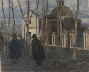 Mendigos fuera de S. Giuliano, cerca de Pompeya. 1904-05