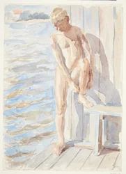 Niño después del baño