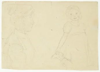 Estudio de la esposa e hija del artista