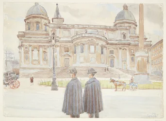 Dos carabineros fuera de Santa Maria Maggiore