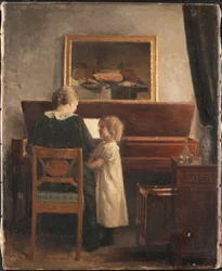 En el piano