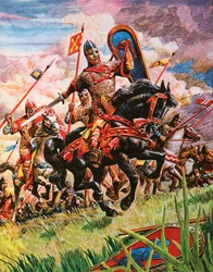 Guillermo el Conquistador en la batalla de Hastings