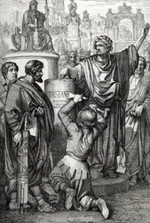 La fundación de Constantinopla por el emperador Constantinopla el Grande, que trasladó la capital imperial a Bizancio, a la que rebautizó Constantinopla.