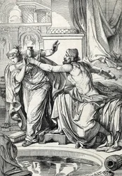 La princesa gépida Rosamunda (muerta en 572) y su amante, asesino de su esposo el rey Alboino, se envenenaron con la misma copa de veneno, 572