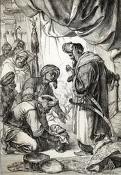 La cabeza de Alí Pachá de Janina (1750-1822) presentada por los sículos al sultán Mahmud II
