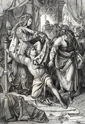 El concurso poético del castillo de Wartburg en Alemania en 1207: los Minnesangers compiten en juegos poéticos, el trovador Henri d
