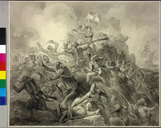 Conquista de Saida (dibujo a tinta)