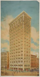 Rascacielos Prairie School, Chicago, Illinois, perspectiva