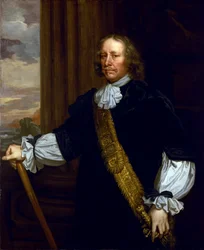 Retrato del vicealmirante Sir Joseph Jordan (1603-1685), abanderado de Lowestoft, relativo a la batalla de Lowestoft (Inglaterra)
