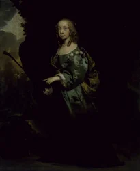 Retrato de una niña en verde
