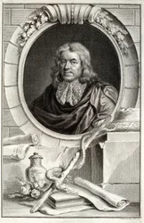 Thomas Sydenham, grabado por Jacobus Houbraken (1698-1780) publicado en Ámsterdam, 1746