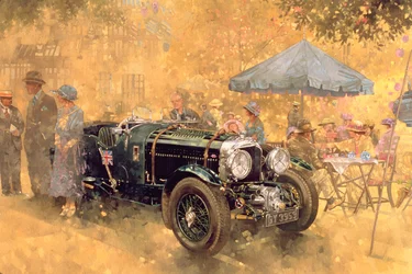 Fiesta en el jardín con el Bentley