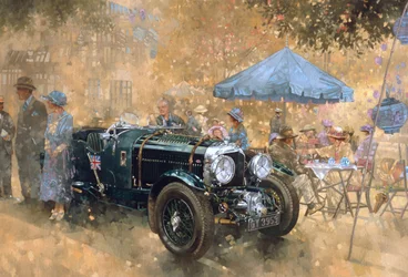 Fiesta en el jardín con el Bentley