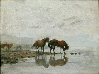 Estación de agua (óleo sobre lienzo)