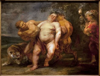 Sileno borracho. Pintura del entorno de Pierre Paul Rubens (1577-1640). Museo de Bellas Artes de Angers
