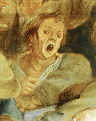 Fiesta de la iglesia o Weding en un pueblo, c.1635-38 (óleo sobre madera)