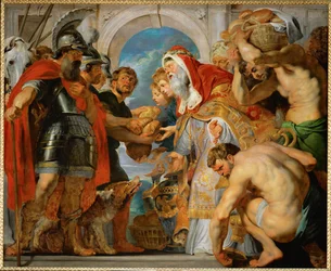 Abraham y Melquisedec (óleo sobre lienzo)