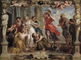 Aquiles Descubierto por Ulises entre las Hijas de Licomedes en Skyros, 1630-1635