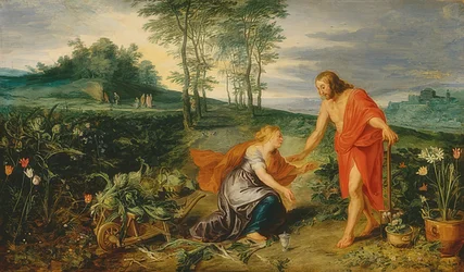 Cristo se aparece a María Magdalena en la mañana de Pascua (Noli me tangere). Hacia 1626