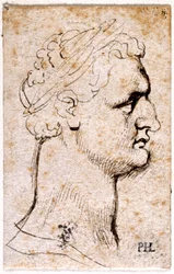 Domiciano, de diez dibujos de ocho de los primeros doce Césares, después de las medallas de Giovanni da Cavino