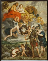 Enrique IV recibe el retrato de María de Médicis