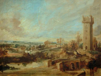 Paisaje con torre