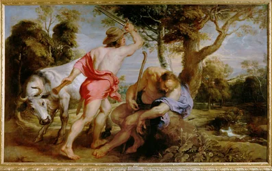 Mercurio y Argos (pintura sobre lienzo)