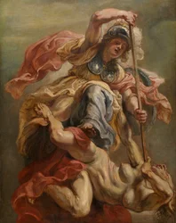 Minerva matando a la discordia (óleo sobre lienzo)