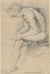 Joven desnudo en la pose del Spinario