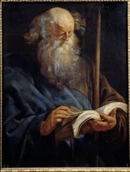 Representación del apóstol Santo Tomás. Pintura de Peter Paul Rubens, siglo XVII. Madrid, Museo del Prado