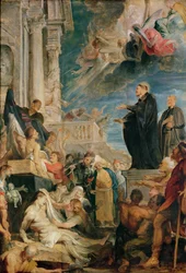 San Francisco Javier bendiciendo a los enfermos
