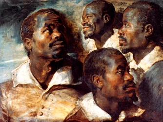 Estudios de la cabeza de una persona negra, siglo XVII