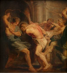 La Flagelación de Cristo, c.1617 (óleo sobre tabla)