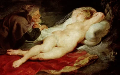 El ermitaño y Angélica dormida, 1626-28