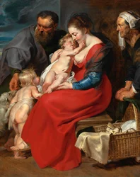 La Sagrada Familia con Santa Isabel y San Juan Bautista