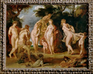 El Juicio de París (pintura sobre madera)