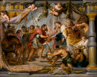 El encuentro de Abraham y Melquisedec, hacia 1626