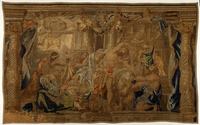 El triunfo de la Eucaristía sobre la idolatría c.1665 (seda, lana e hilo metálico)