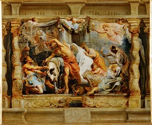 El triunfo de la Eucaristía sobre la idolatría (pintura sobre lienzo)