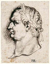 Tito, de diez dibujos de ocho de los primeros doce Césares, después de las medallas de Giovanni da Cavino