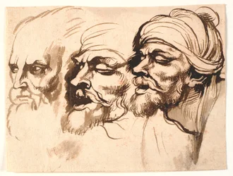 Tres cabezas de hombre