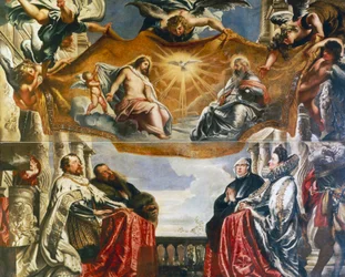 Trinidad adorada por la familia Gonzaga